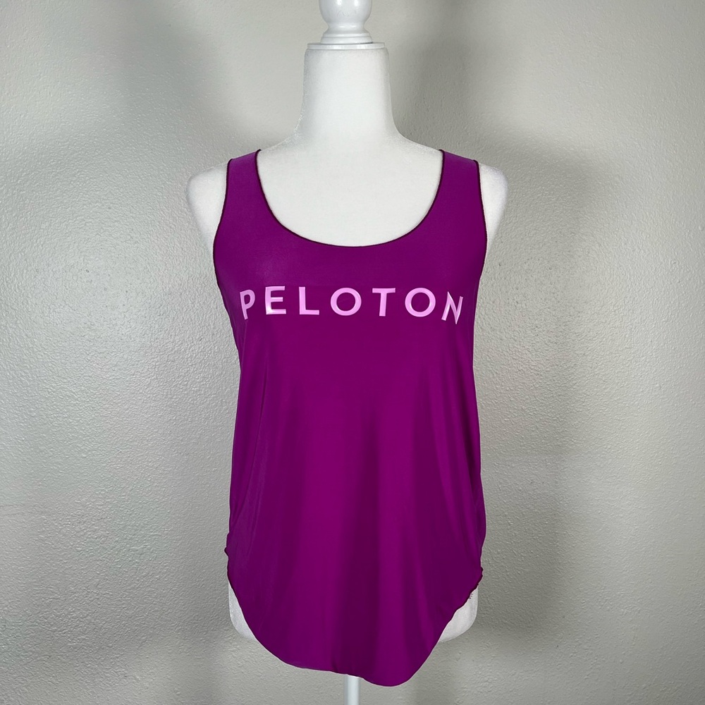 Peloton fushia and pink racer back tank top size small